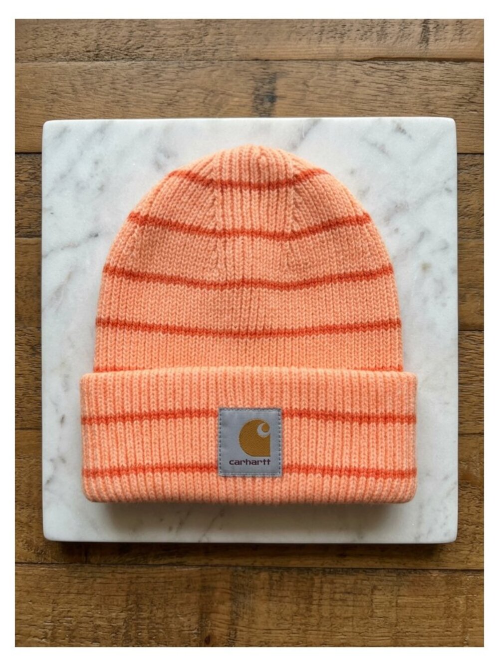 Rib Knit Beanie Pull-On Striped 100% Acrylic Machine Washable Casual Outdoor